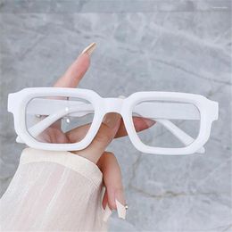 Sunglasses Literary Small Square Glasses Unique Trendy Vintage Blue Light Blocking Women's Frame For Women & Men