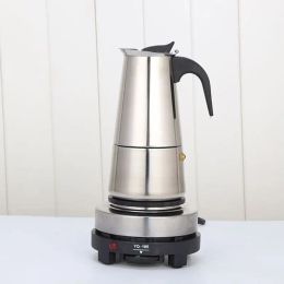 Tools 4/6 Cup Coffee Maker Pot Espresso Latte Percolator Electric Stove Home Office Kitchen Supply