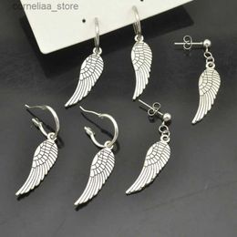 Ear Cuff Ear Cuff Mens Perforated Fashion Jewellery Accessories Angel Wings Fashion Girl Stud Slender Hoops Earrings Y240326