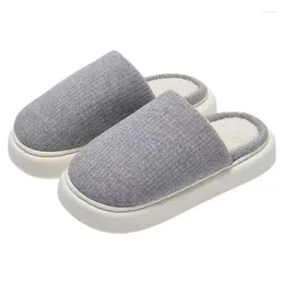Slippers Plush Indoor For Women Anti-slip Soft With Thick Sole Couple House Friends Families