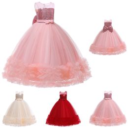 Beauty Pink Red Champagne Jewel Girl's Pageant Dresses Flower Girl Dresses Girl's Birthday/Party Dresses Girls Everyday Skirts Kids' Wear SZ 2-10 D326165