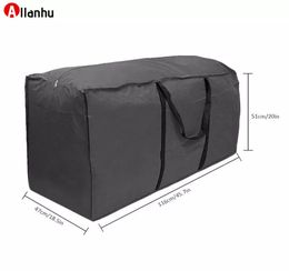 Multifunction Garden Furniture Storage Bag Cushions Upholstered Seat Protective Cover Large Capacity Storage Bags Big Black Bag w5431332