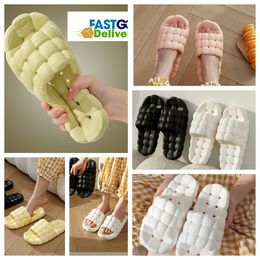 Slippers Home Shoes GAI Slide Bedrooms Shower Room Warm Plush Livings Room Soft comforts Wears Cotton Slipper Ventilate Woman Mens black pink white