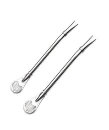 Stainless steel Bombilla straws Yerba mate straw Philtre straw drinking gourd Philtre spoon party bar supplies LX35261868233