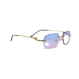 Diamond Cut Sunglasses Fashion Stylish Eyewear Vintage Mens Sun Glasses Women Cool Decoration Carter Designer Gafas De Sol Gold Frame Gift QQ