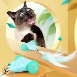 Toys Electronic Cat Toys Interactive Pet Smart Mouse Play For Cat Teaser LED Rechargeable Mice Indoor Toys For Cat Accessories