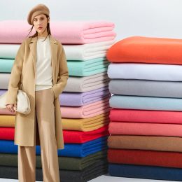 Fabric Double Sided Brushed Cashmere Woollen Cloth Solid Colour Imitation Wool Autumn and Winter Thick Coat Overcoat Fabric Per Metres