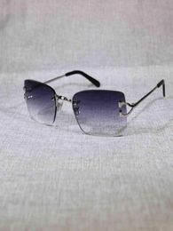 Vintage Rimless Sunglasses Men Metal Frame Clear Glasses Frame Square Shades for Women Summer Club Oculos Eyewear6995374
