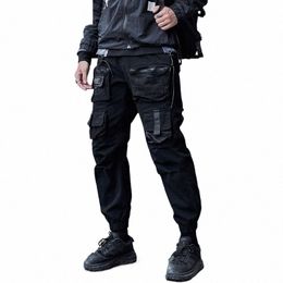 single Road Mens Cargo Pants Men Fi 2023 Black Baggy Joggers Techwear Men Hip Hop Harajuku Streetwear Trousers Cott Pants E8J8#