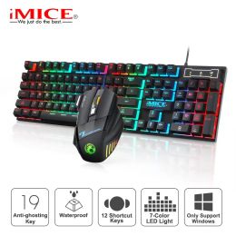 Combos Gamer Keyboard Backlit Keyboard and Mouse Gamer Kit Gaming Keyboard Kit RGB Keyboard Mouse Kit USB Keyboards in Russian for PC