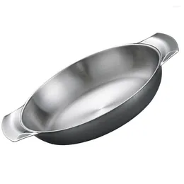 Pans Stainless Steel Seafood Pot Vegetable Pan For Kitchen Accessory Household Wear Resistant Fry