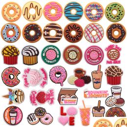 Shoe Parts & Accessories Wholesale 100Pcs Pvc Food Donuts Coffee Biscuit Love Heart Cupcake Charms Man Woman Buckle Decorations For Br Dho6X