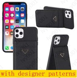 P fashion designer phone case for iPhone 13 pro max 12 mini 11 pro X XR XS XSMAX 7 8 plus back shell with wallet support Cover B032435971