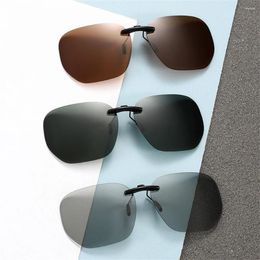 Sunglasses KLASSNUM Men Driving Clip On For Myopia Eyeglasses Polarised Women Square Night Vision Fishing UV400 Sun Glasses