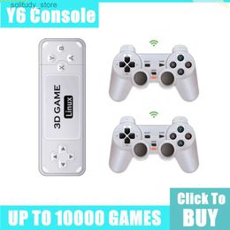 Portable Game Players Y6 Retro Game Console 4K 60f HDMI Output Low Delay GD10 TV Game Stick Dual Handle Portable Home Game Console Q240326