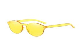 Sunglasses Womens Brand Designer Women Fashion Cat Eye Shades Integrated UV Candy Coloured Glasses High Quality5810853