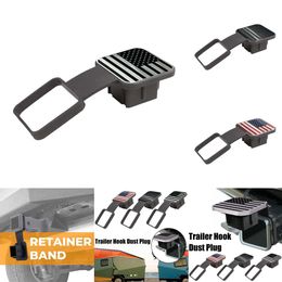 New 1Pc New Car Hook Dustproof Plug Square Mouth Protective Cover For 2'' Trailer Hitch Receivers For Toyota