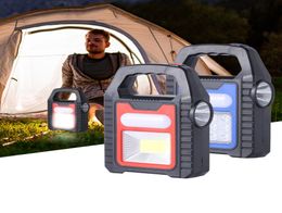 Portable Lantern 3 in 1 Solar USB Charging Rechargeable COB LED Camping Lamp Light Waterproof Emergency Flashlight1675523