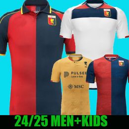 23 24 Genoa CFC Mens Soccer Jerseys PUSCAS CODA EKUBAN YALCIN ALBERT RETEGUI BADELJ ILSANKER STROOTMAN SABELLI PAJAC HEFTI 2024 Home Away 3rd Fourth Football Shirts