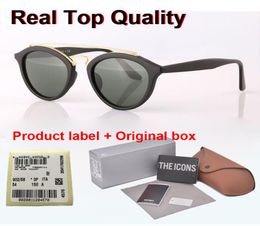 New Arrived 4257 Cat Eyes Sunglasses Club Round Vintage Brand Designer Men Women Sun Glasses UV400 Glass Lens with Retail Full Acc7001090