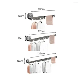 Hangers Portable Clothes Drying Rack Retractable With Strong Suction Cup Laundry Organiser For Small Spaces