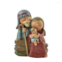 Decorative Figurines Christ Birth Of Jesus Ornament Gifts Nativity Scene Crafts Resin Christmas Manger Decoration Catholic Miniatures