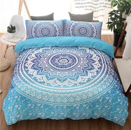 Bohemian Threepiece Bedding Sets Full King Queen Size Printed Quilt Cover Pillow Case Brand Chic Designer Bed Comforters Supplies2933474