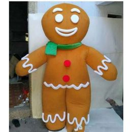 Mascot Costumes Mascot Costumes Halloween Christmas Gingerbread Man Mascotte Cartoon Plush Fancy Dress Mascot Costume AAA