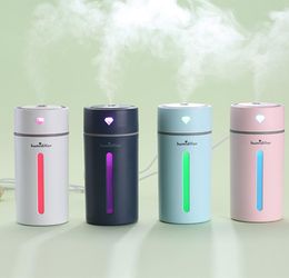 Mini USB Ultrasonic Air Humidifier Purifier Aroma Essential Oil Diffuser Aromatherapy Mist Maker Nebulizer with LED Lights for Hom4275656