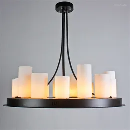 Chandeliers Nordic Led Chandelier Lighting Glass Candle For Dining Living Room Kitchen Hanging Lamp Home Decor Lampara Techo