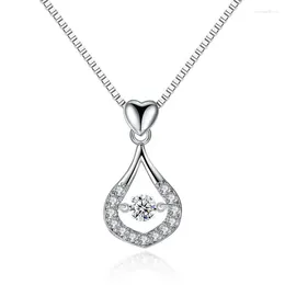 Chains Droplet Necklace Swinging Dancing Flower Spot High Quality Water Drop Fashion Gift For Wife Girlfriend