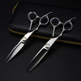 Professional JP 440c steel 6 Left hand hair scissors haircut thinning barber makas cutting shears hairdresser 240315