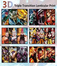 DBZ 3D Lenticular Poster Jujutsu Kaisen 3D Wall Art Paintings Anime 3D Three-dimensional Paintings Wall Decor H11107802023