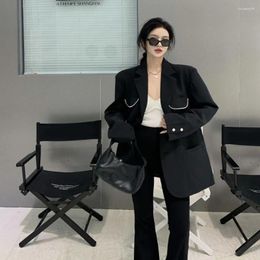 Women's Suits Luxury Black Blazer Long Sleeve Jacket Women Suit Korean Chic Office Lady Clothing Coat Spring Autumn Streetwear Coats