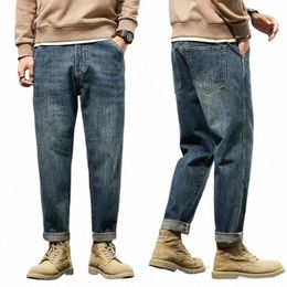 kstun Jeans Men Loose Fit Blue Baggy Jeans Fi Spring And Autumn Wide Leg Pants Denim Trousers Men's Clothing Harem Pants S7NH#