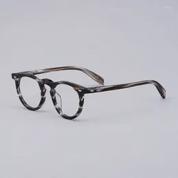 Sunglasses Frames Vintage Fashion Design Style Acetate Eyeglasses Frame Round Myopia Glasses Women Men High Quality