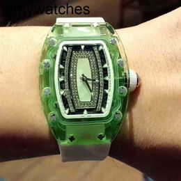 Mechanical Richarsmill Luxury Wristwatch Business Leisure Rms07-02 Fully Automatic Millr Watch Green Crystal Tape Fashion Female Watches