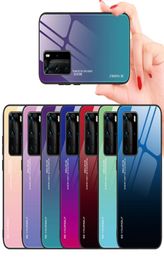 Gradient Tempered Glass Case For Huawei P20 Lite P30 P40 Pro Mate 20 Pro Mate30 Lite P Smart Back Cover6196117