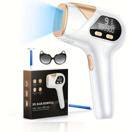 Equipment, Three-in-one IPL Intense Light Removal, Three Modes HR/RA/SC 9 999900 Flashes, LED Display of Available Times Gears, Device Suitable for Women and