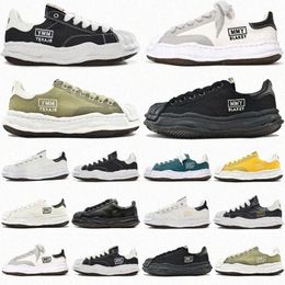 Designer shoes casual shoes Yasuhiro Maison hiking Canvas Shoes Toe Cap MMY MiharaYasuhiro Blakey Black White Men women Low Cut for Shell Skate leather fla size35-45