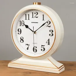 Table Clocks Large Vintage Movement Silent Desk Clock Living Room Antique Bedroom Bedside Desktop Decoration