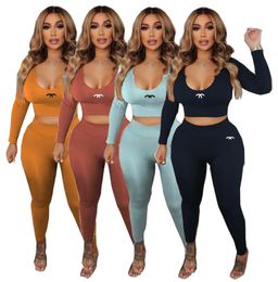 Spring NEW Women's Tracksuits Casual fashion sexy brand Suit 2 Piece Set designer Slim fit sports set Home clothing 9060