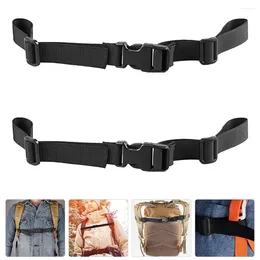 Raincoats 2 Pcs Tactics Adjustable Backpack Straps Travel Decor Backpacks Nylon Heavy Duty Chest Belts