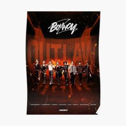 Calligraphy Ateez Bouncy Poster Wall Funny Decor Modern Painting Print Decoration Mural Home Vintage Picture Art Room No Frame