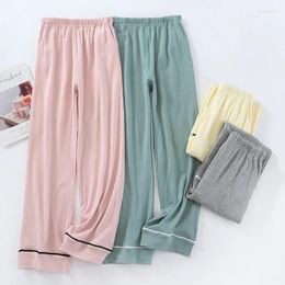 Women's Sleepwear Knitted Cotton Pyjamas Pants For Ladies Spring And Autumn Long Trousers Loose Casual Homewear Women Pantalones