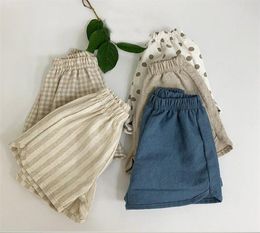 LZL New Korean INS Baby Kids Girls Shorts Unisex Girls Spring Summer Boys Polka Dot Cotton Shorts Pants 580 Y28555543