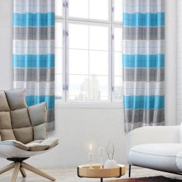Curtains Flying Curtains for Window Living Room the Bedroom Striped Nordic Modern Curtain Decor Customised Made Natural Polyester Drapes