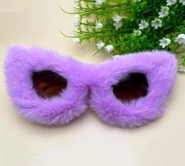 Sunglasses Soft Cat Eye Purple Women 2022 Trendy Fashion Big Frame Colourful Sun Glasses UV400 Luxury Furry Eyewear Shades Gafas7453644