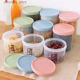 Food Jars Canisters 700/500/1000ML food storage container plastic kitchen cooler noodle box rainy storage tank transparent sealed tankL24326