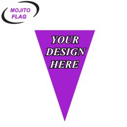 Accessories Custom Pennant Banner, Print Your Own Logo, Design Words, Vivid Color,Canvas Header,Double Stitched, 100D Polyester